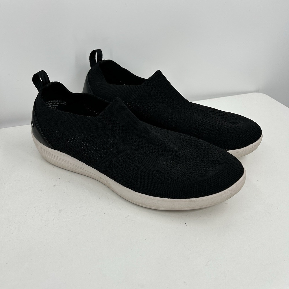 Abeo Evelyn Womens Stretch Knit Slip On Shoes Size 8.5 Black Comfort Casual